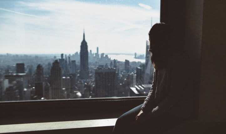 A person being mindful