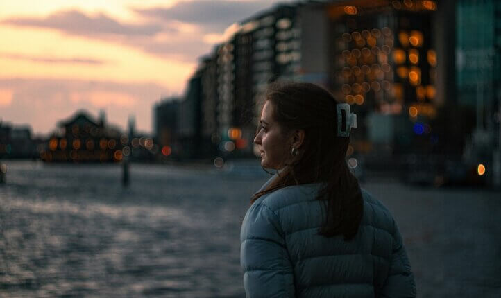 Person finding a space to breathe