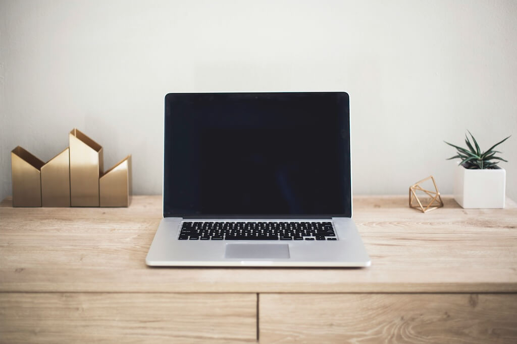 Working from home (image of a laptop)